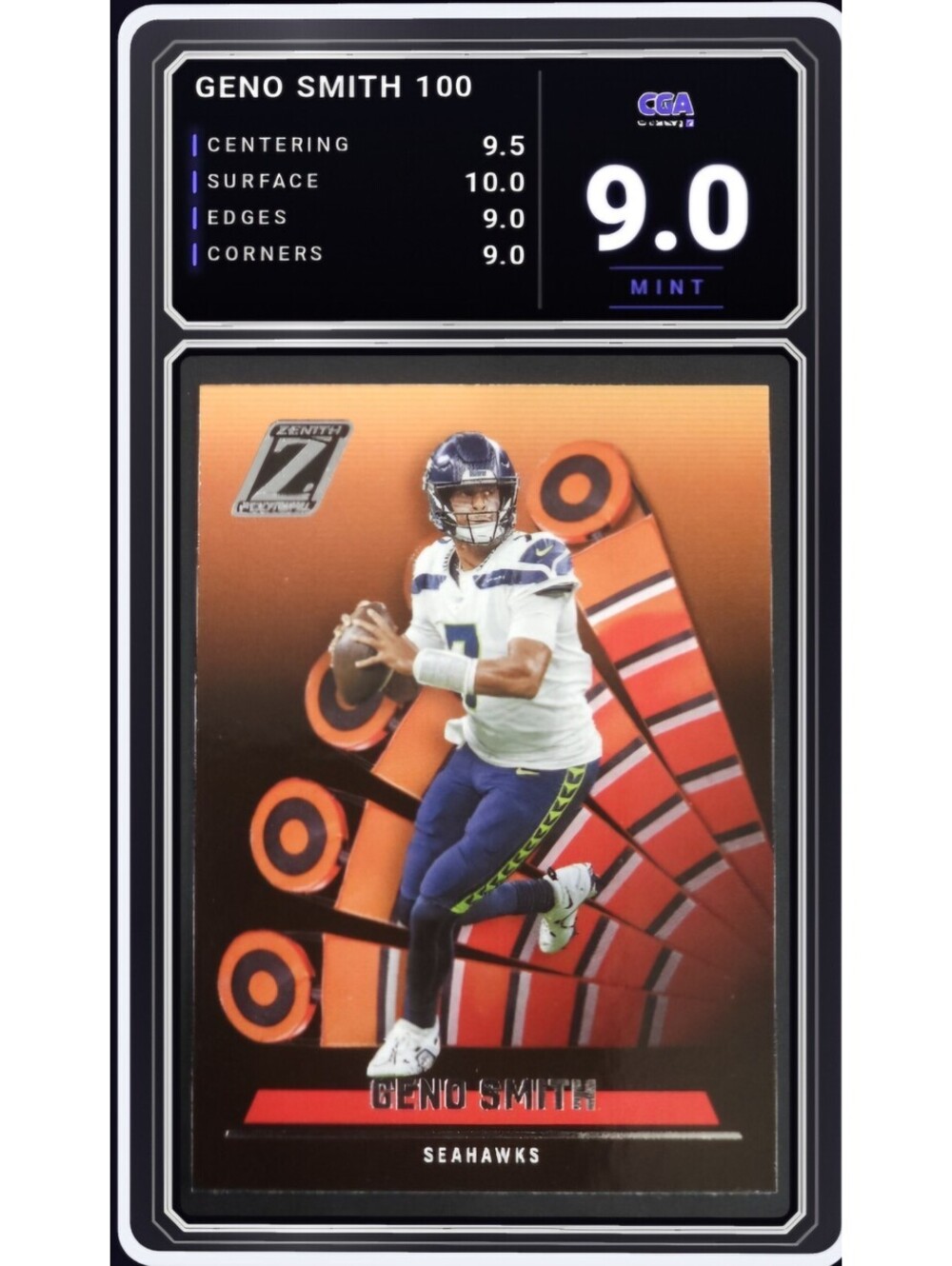 2022 Panini Zenith #100 Geno Smith Seattle Seahawks NFL - CGA 9.0 Digital Grade